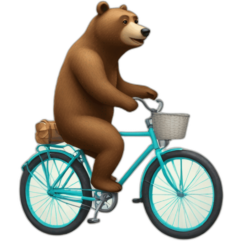 a bear ride a bicycle emoji