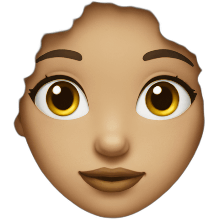 light skin girl with afro hair and nose pierced emoji