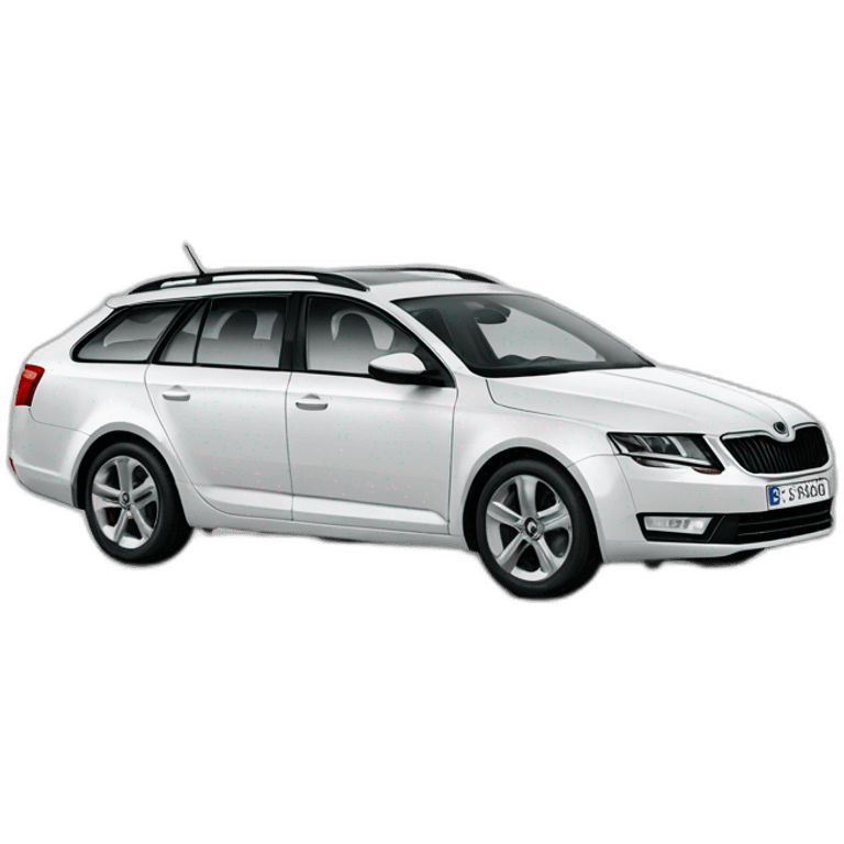 Škoda Octavia5 white emoji