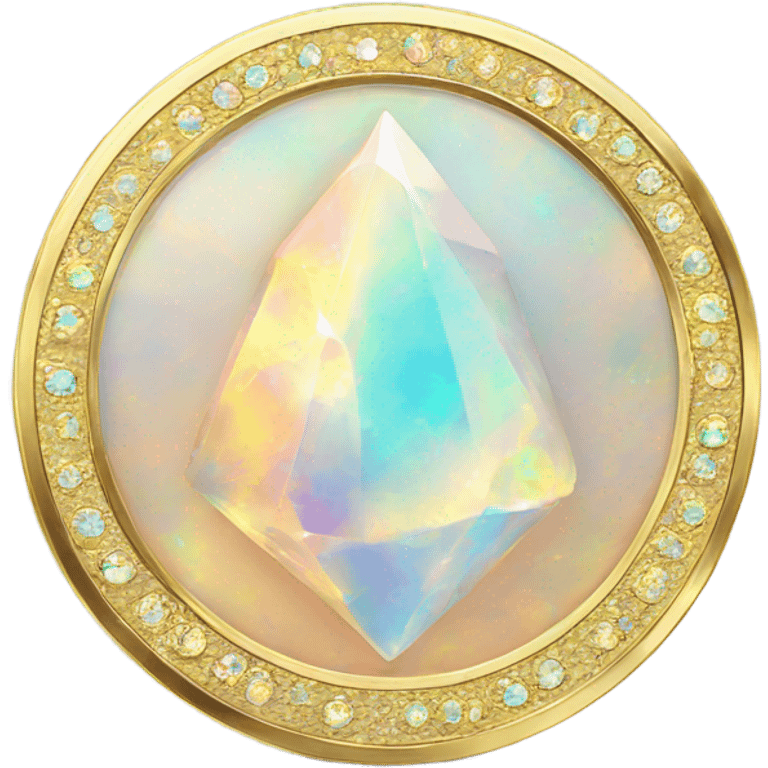 opal crystal gemstone coin gold  emoji