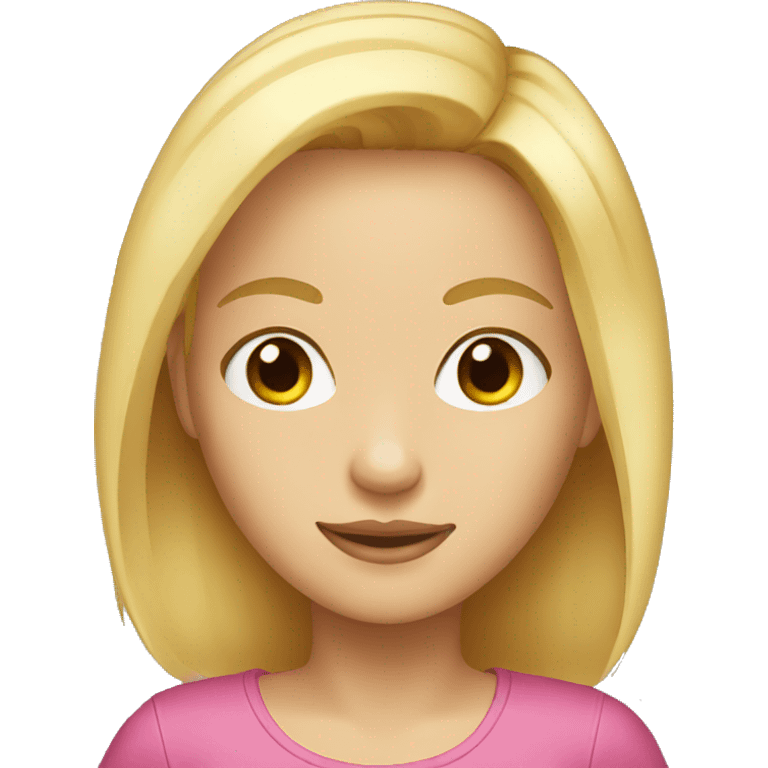 A blonde girl with a large forehead  emoji