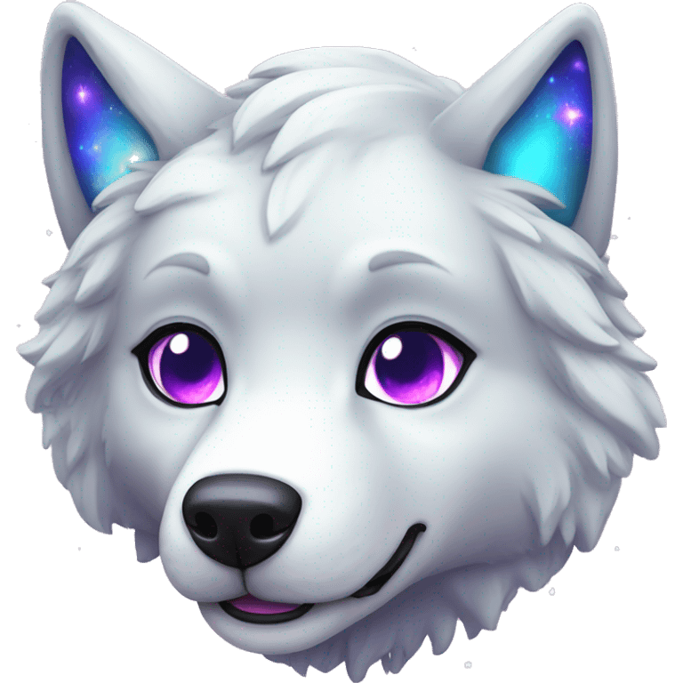 kawaii shiny  nebula wolf emoji