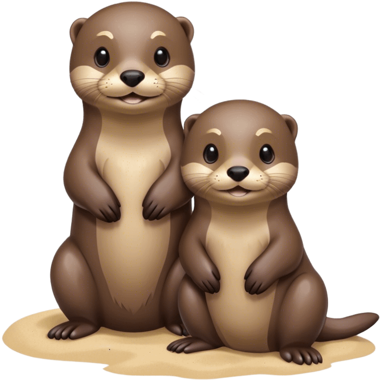 2 otters on the beach emoji