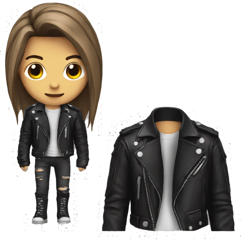 Metalhead in leather jacket emoji