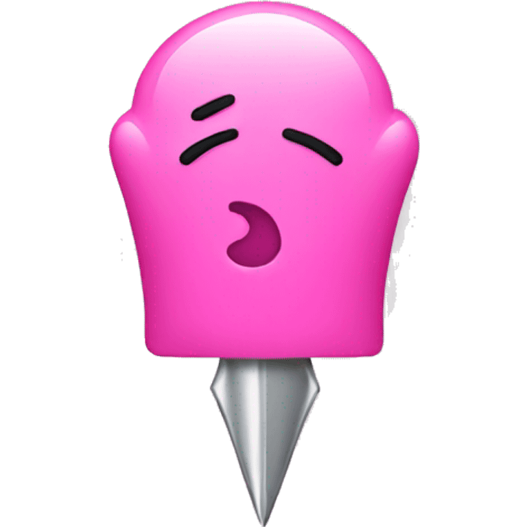 Pink push pin emoji