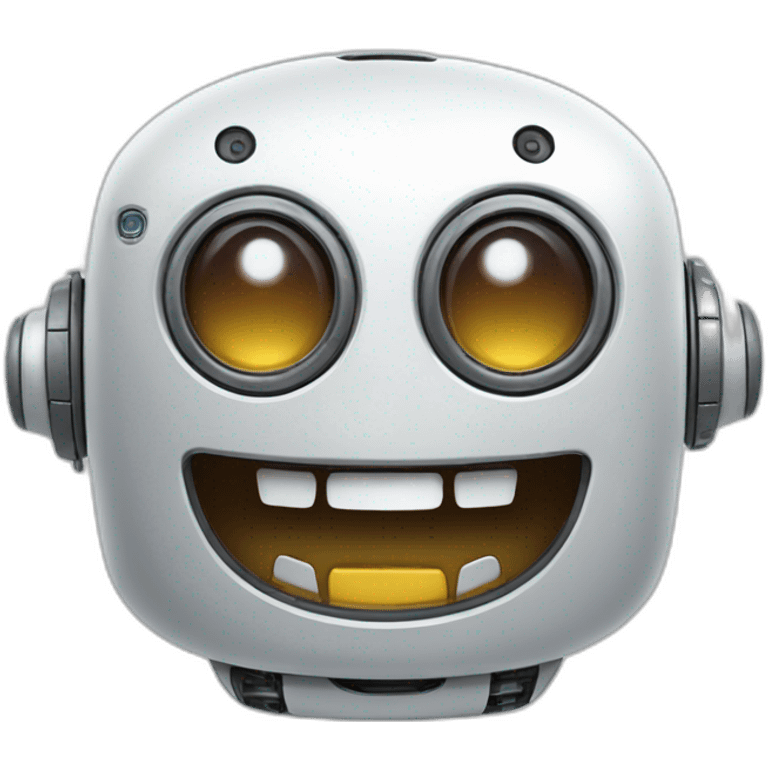 Laughing robot emoji