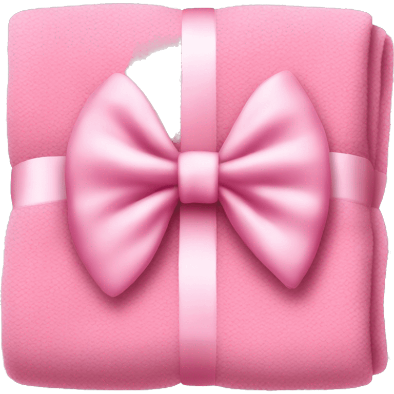 Coquette pink blanket with a bow on it emoji