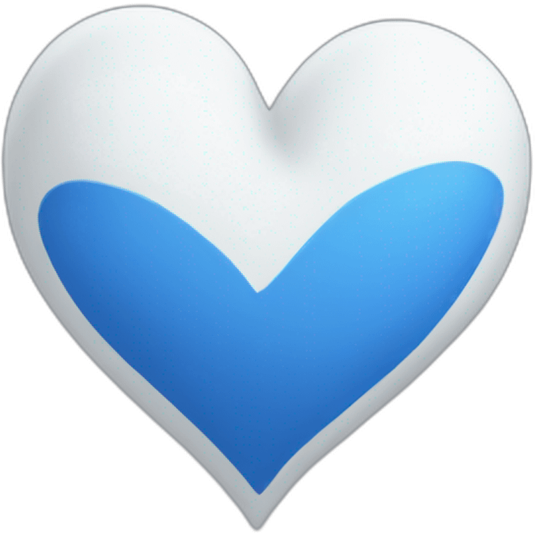 Corazón blanco y azul emoji