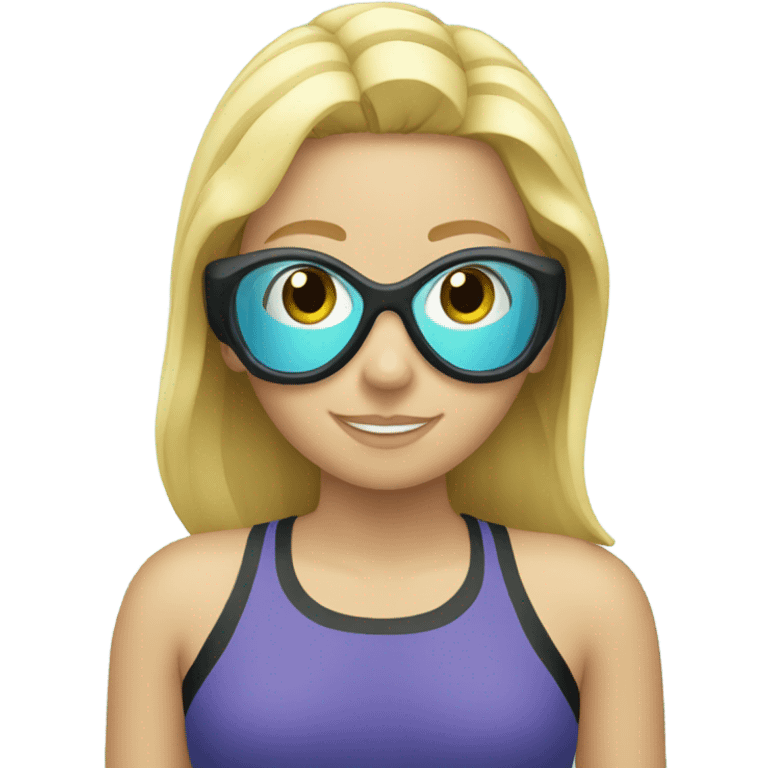 Blond girl snorkeling emoji