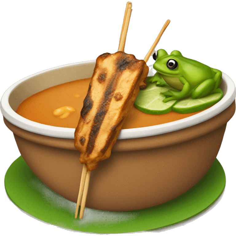 satay name with a frog  emoji