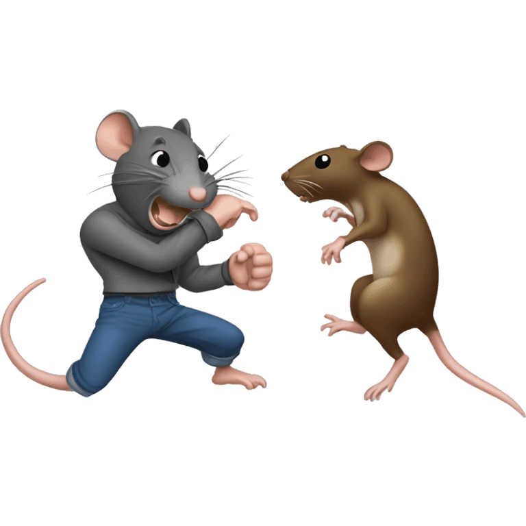 Rat punching a rat emoji