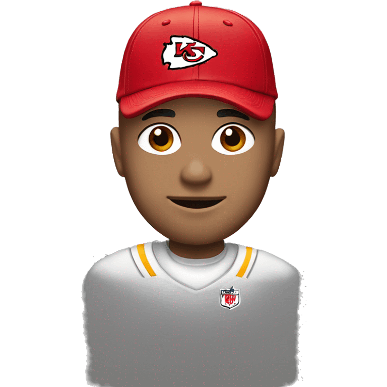 Kansas City chiefs fan with cap emoji