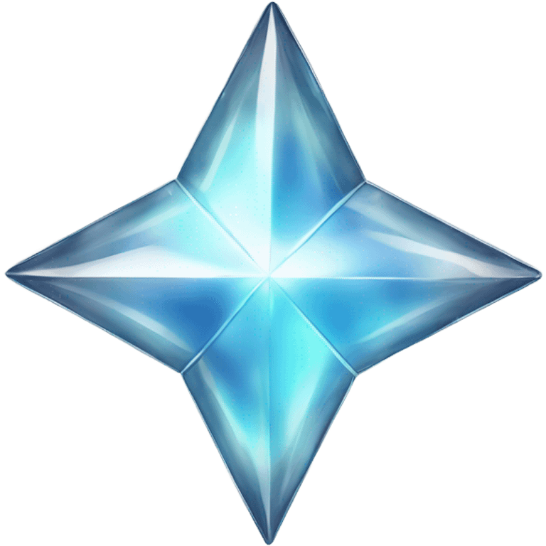 glass chrome four-point star diamond texture  emoji