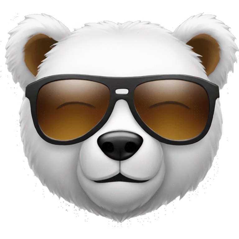 A tedy bear with sunglasses  emoji