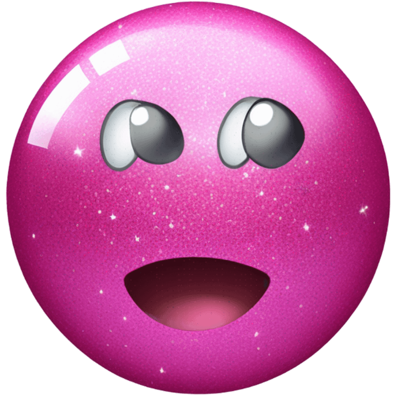 Pink glitter bowling ball  emoji