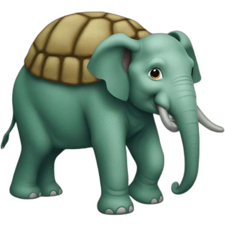 tortue sur elephant emoji