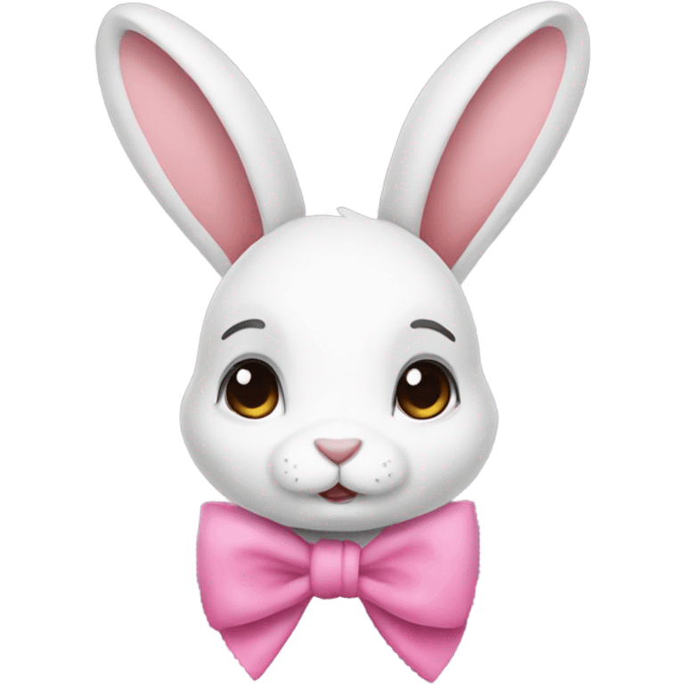 rabbit with pink bow emoji