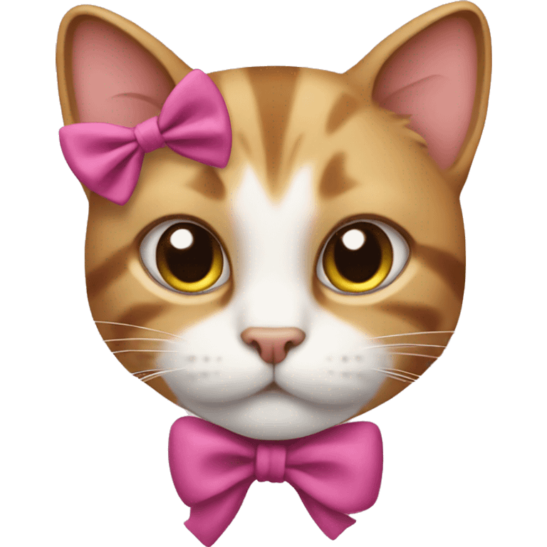 Cat with  bow  emoji