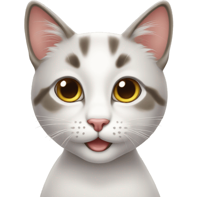 Cute cat Hi!  emoji