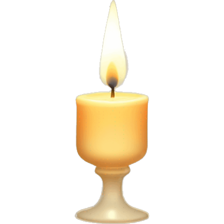 Candle in a powder-colored glass emoji