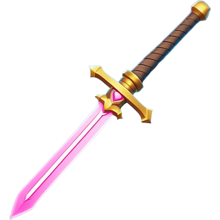 Clash of Clans aesthetic: Cinematic Playful Laser Sword Emoji, rendered in a 3D vector-style similar to standard emojis with minimal shading and bold, simplified shapes. A compact, vibrant energy blade with a neon-hued, glowing edge and futuristic hilt, softly glowing with a radiant cosmic charm. Simplified yet unmistakably iconic, highly detailed and consistent, glowing with a soft pulsating brilliance and high shine. Stylized with a touch of interstellar elegance and a soft glowing outline, capturing the essence of a legendary energy blade with a friendly, playful manner! emoji