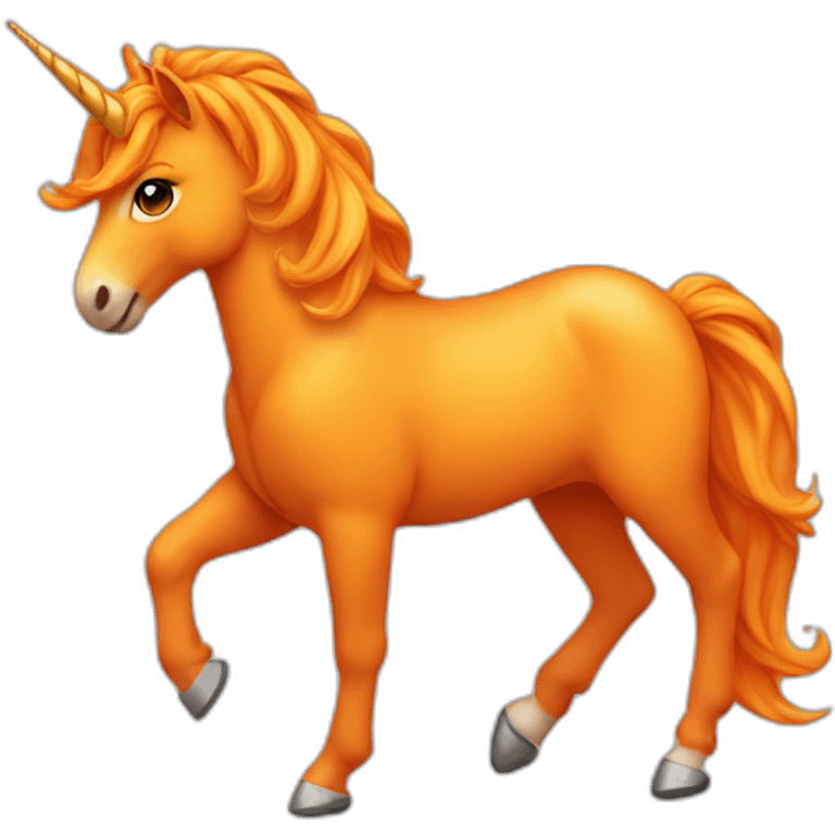 Orange unicorn emoji