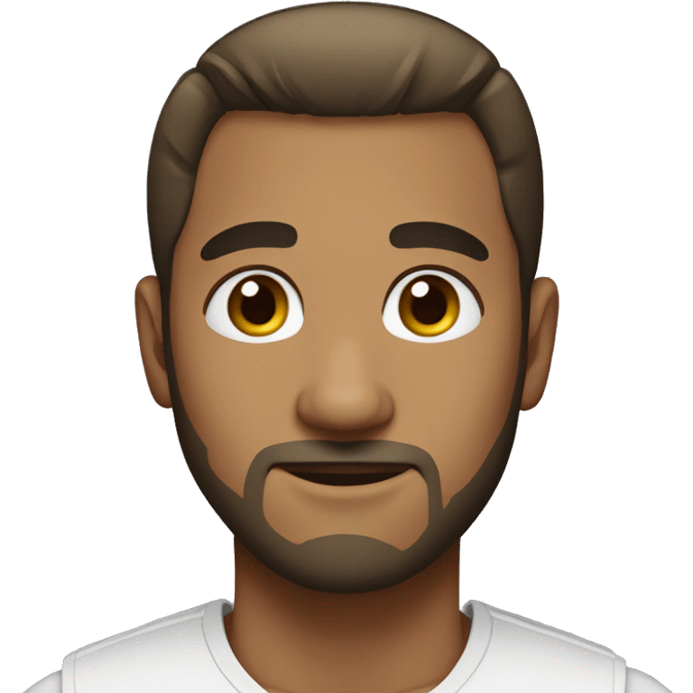 mixed male with ponytail and slight facial hair emoji