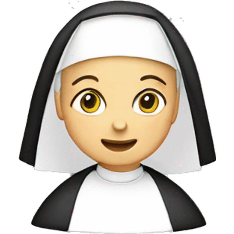 Small nun outline graphic emoji