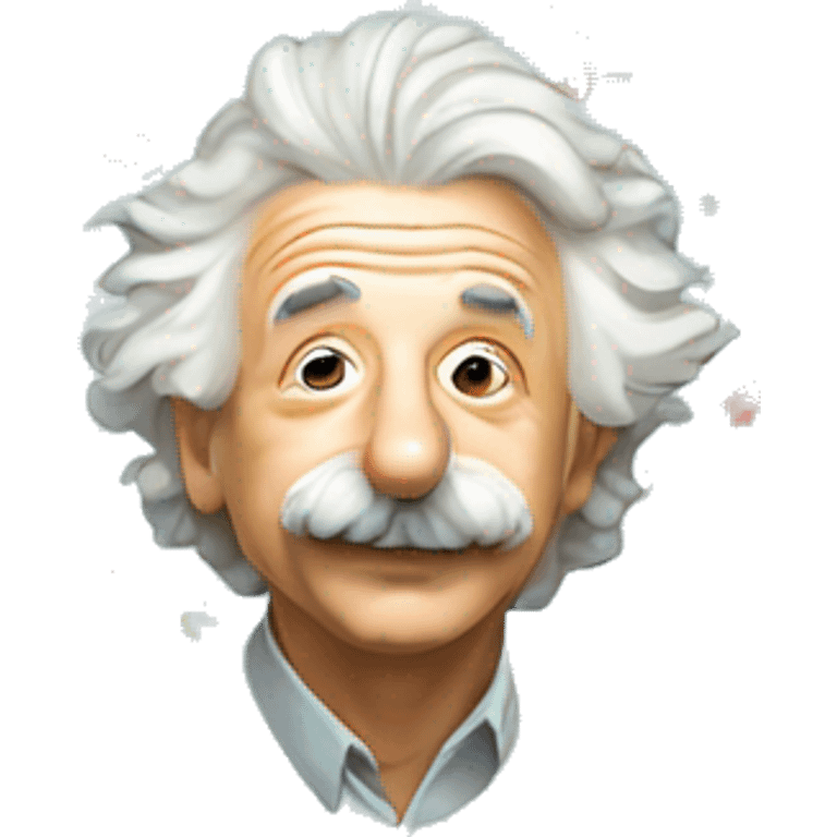 albert einstein on his head party hat confetti emoji