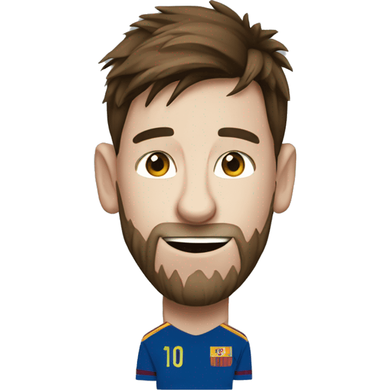 Messi with the word cup football  emoji