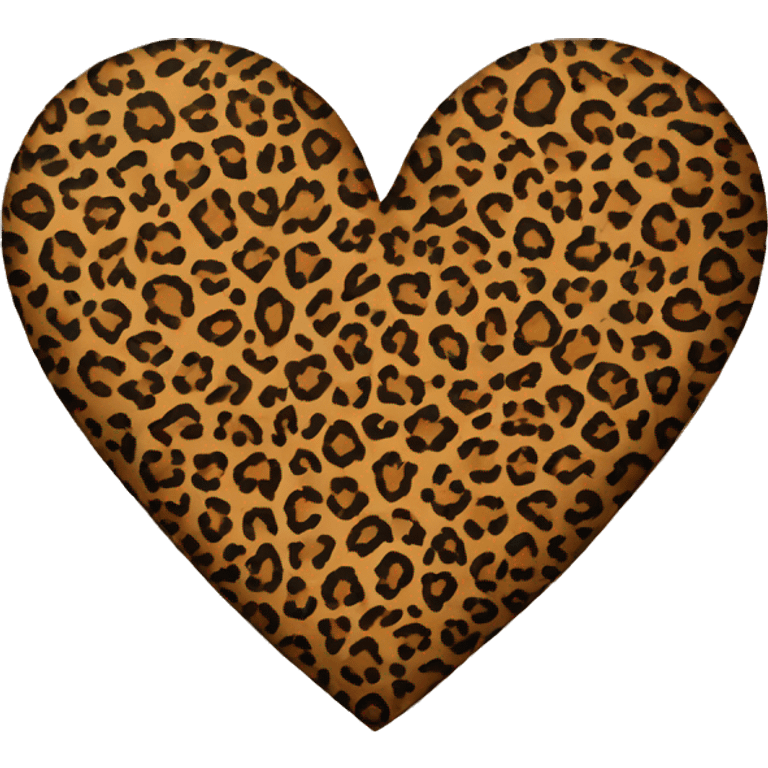 Leopard print heart emoji