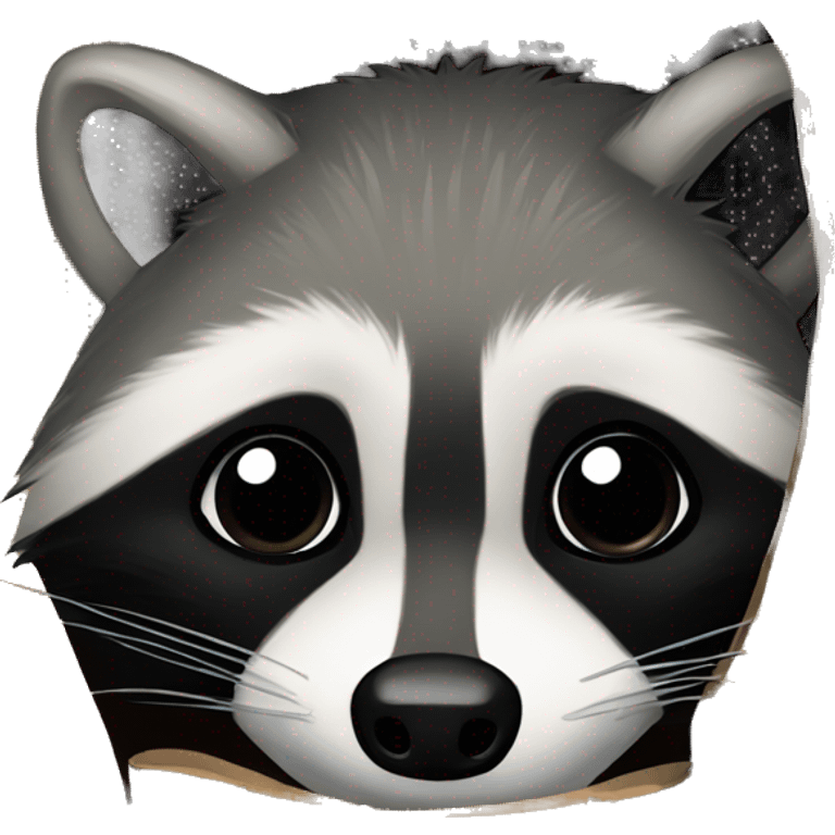 Raccoon hiding emoji