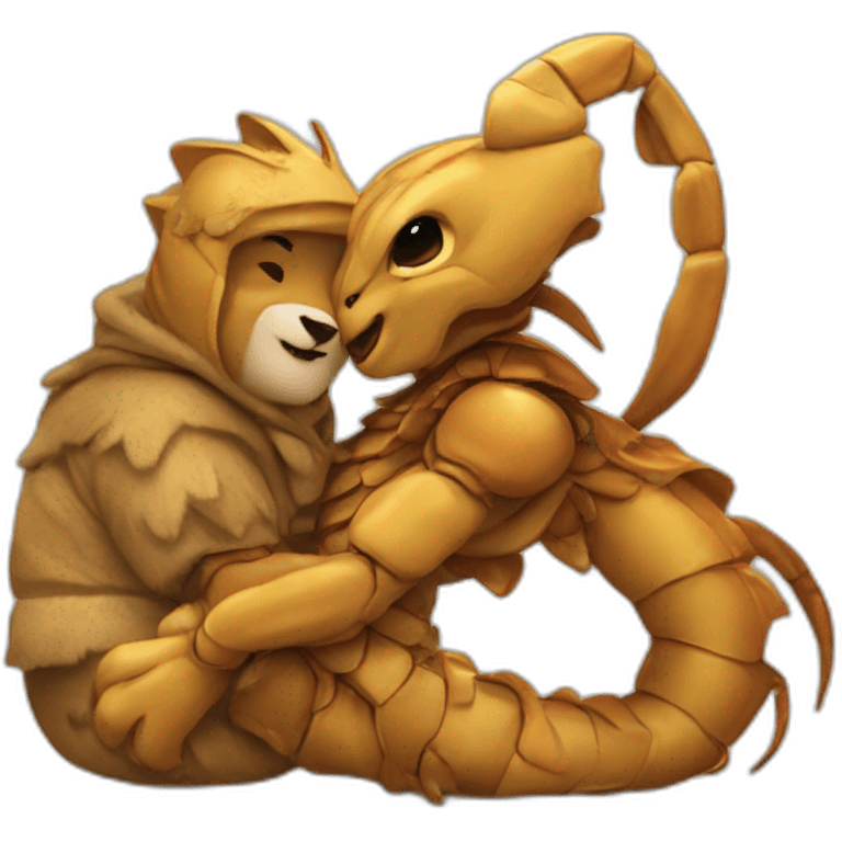 Animals scorpion hugs leo emoji