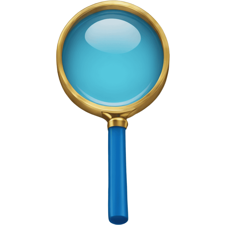 blue magnifying glass emoji