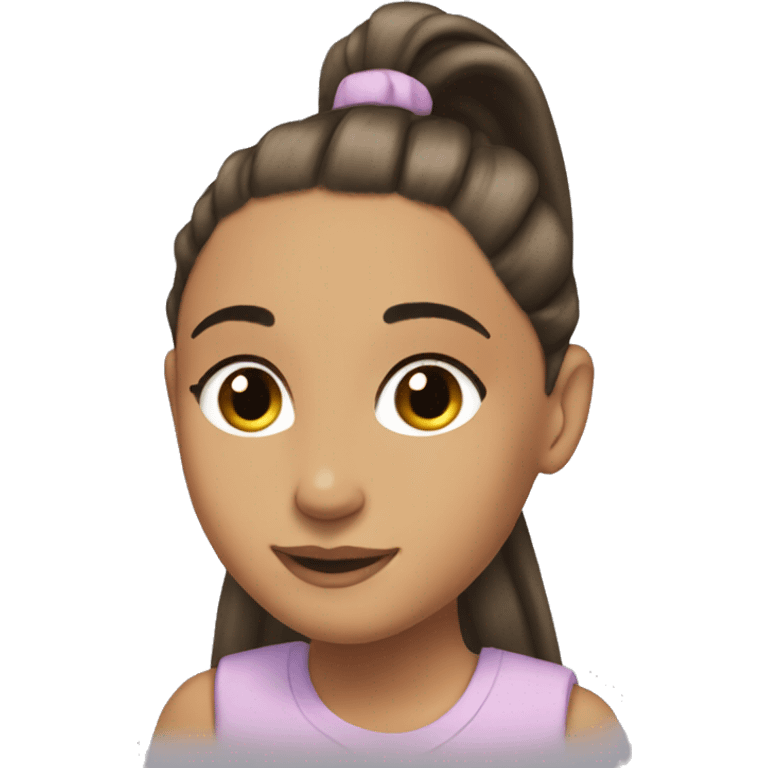 Ariana grande with her ponytail emoji