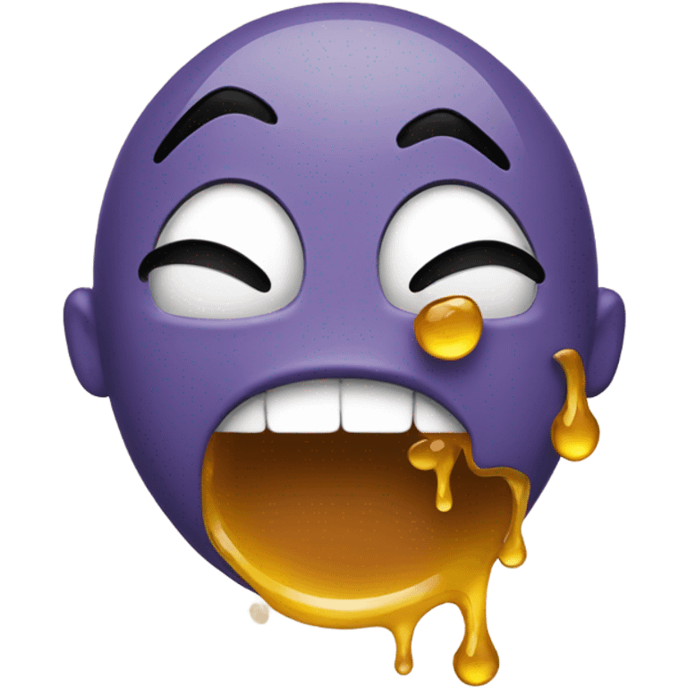 Emoji with honey coming out of mouth smiling emoji