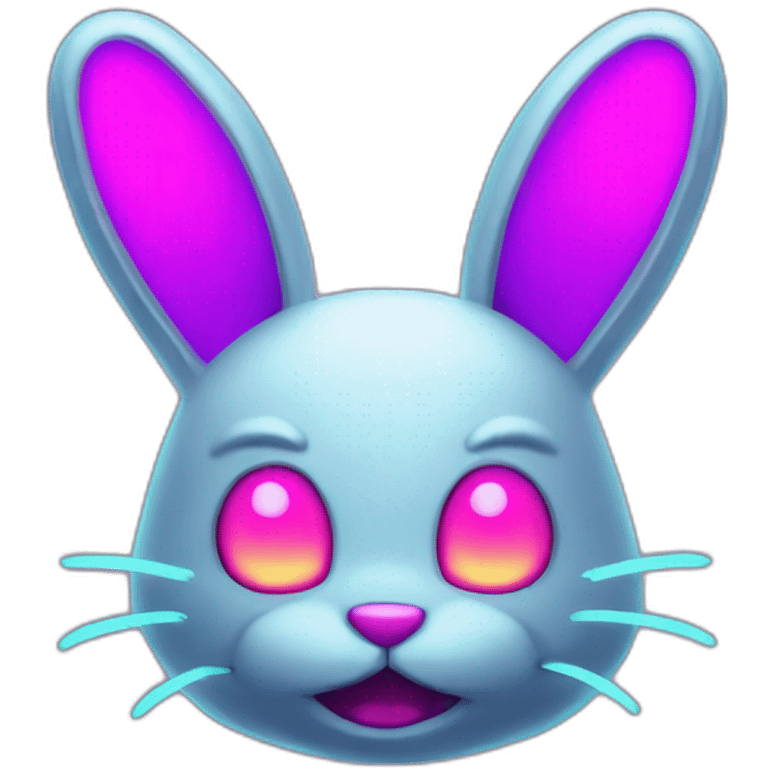 neon bunny evil emoji