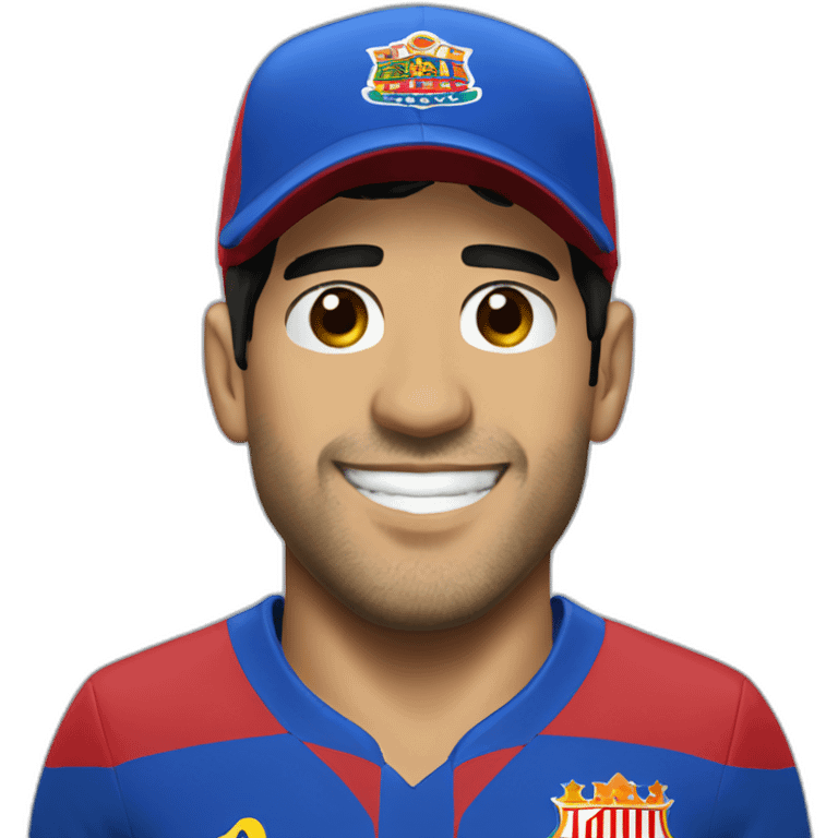 luis suarez with a hat emoji