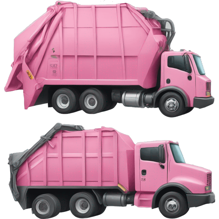 Pink garbage truck emoji