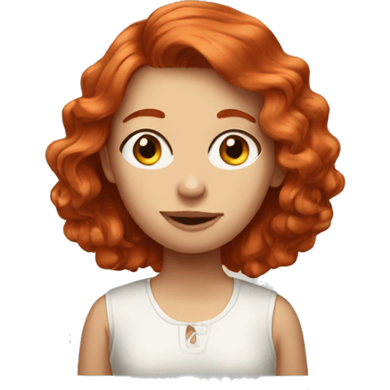 portrait of red hair girl emoji