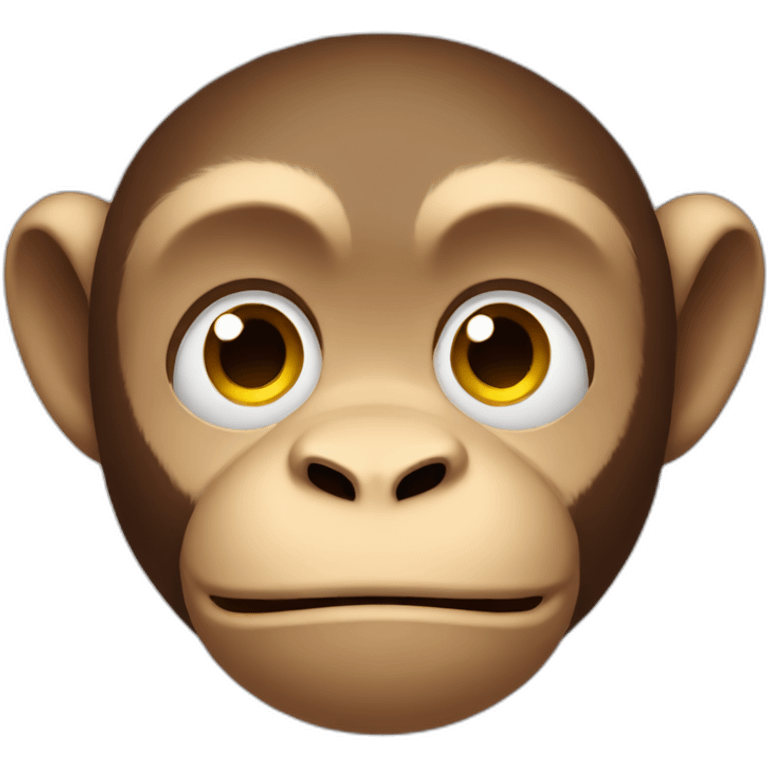 Cute monkey being in a sulk emoji