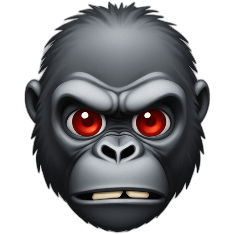 Angry Gorilla Red eyes emoji