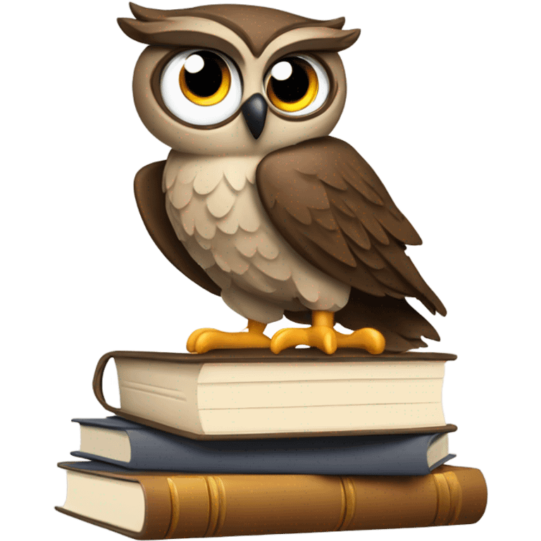 Owl studying emoji