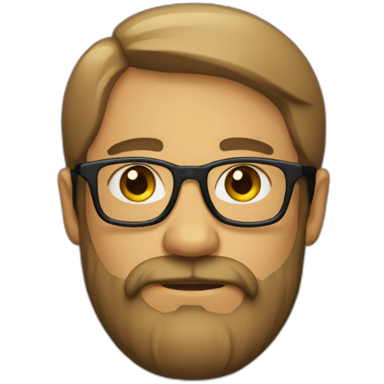 man with beard and glasses emoji