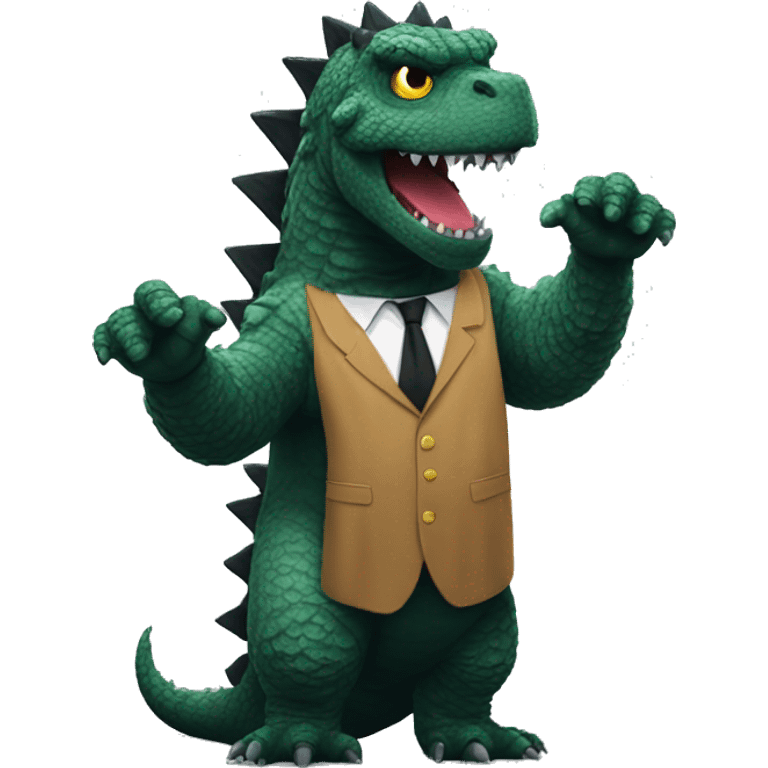 Godzilla dressed as a judge emoji