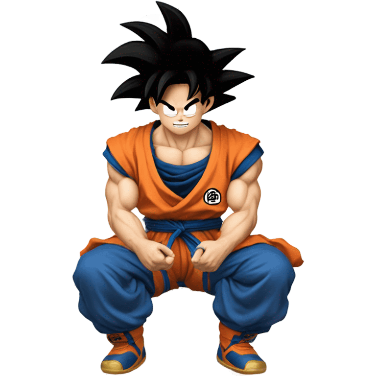 Goku on nimbus cloud emoji