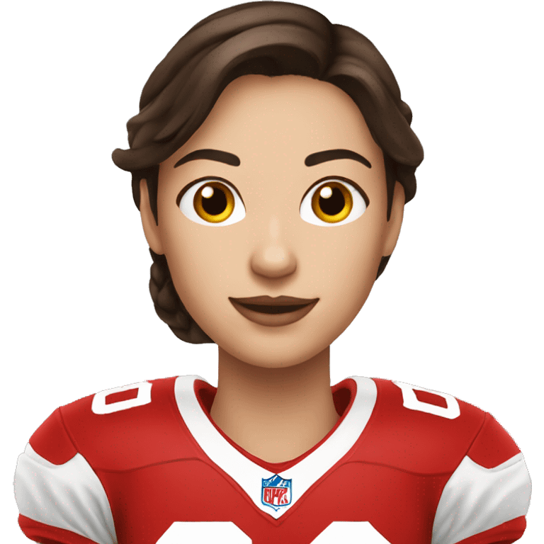 BRUNETTE woman football RED emoji