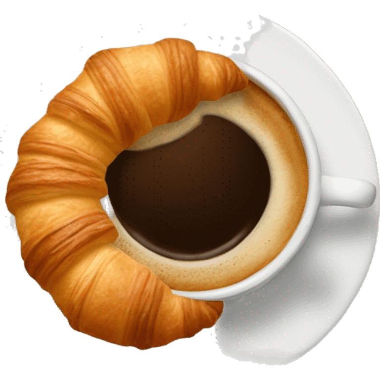 Croissant coffee esin emoji