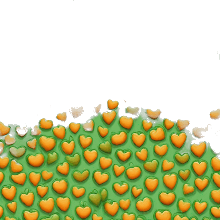 orange mix green heart emoji