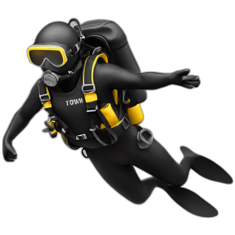 Diver black emoji